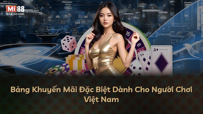 Bảng Khuyến Mãi Đặc Biệt Dành Cho Người Chơi Việt Nam